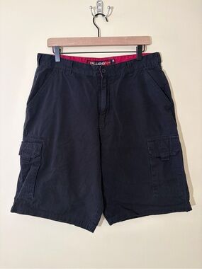 Y2K Plugg Black Baggy Cargo Shorts